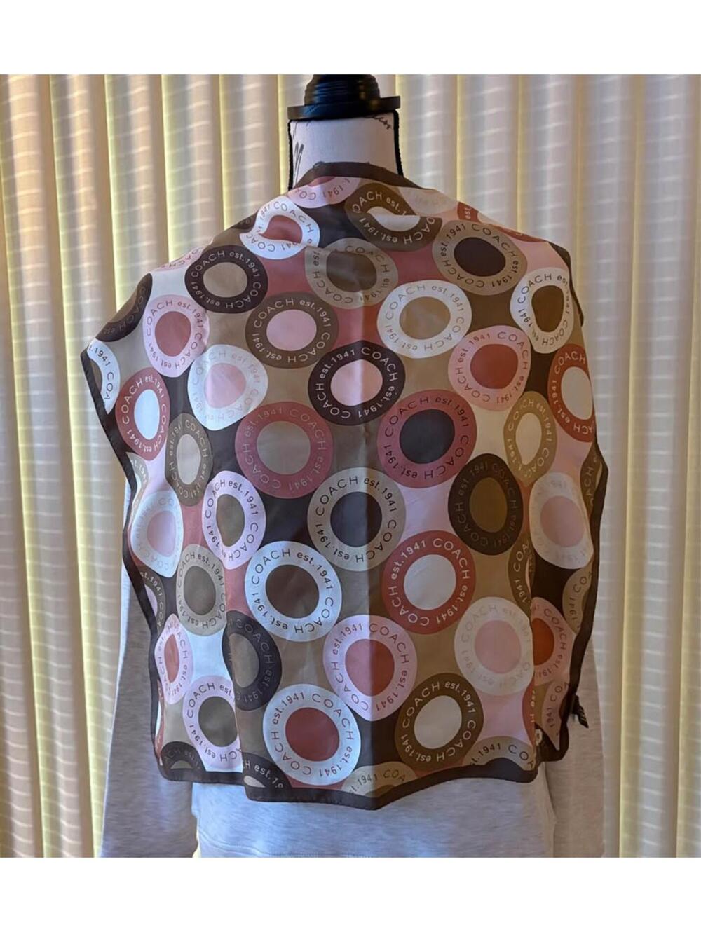 Vintage COACH 100% silk scarf.